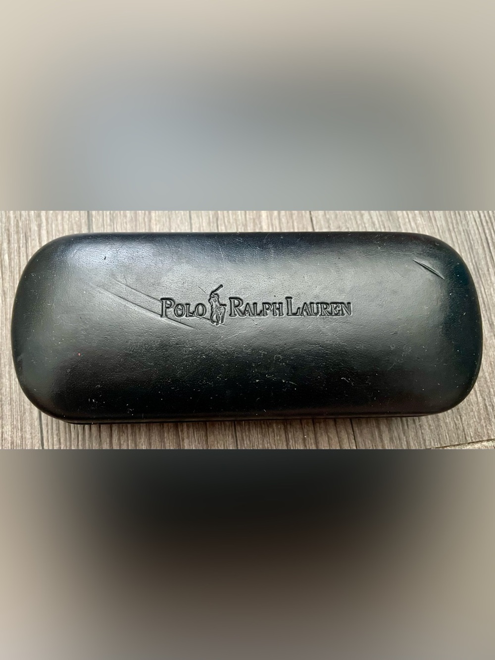 🐎 Polo by Ralph Lauren Black Embossed Leather Eyewear Case 🐎